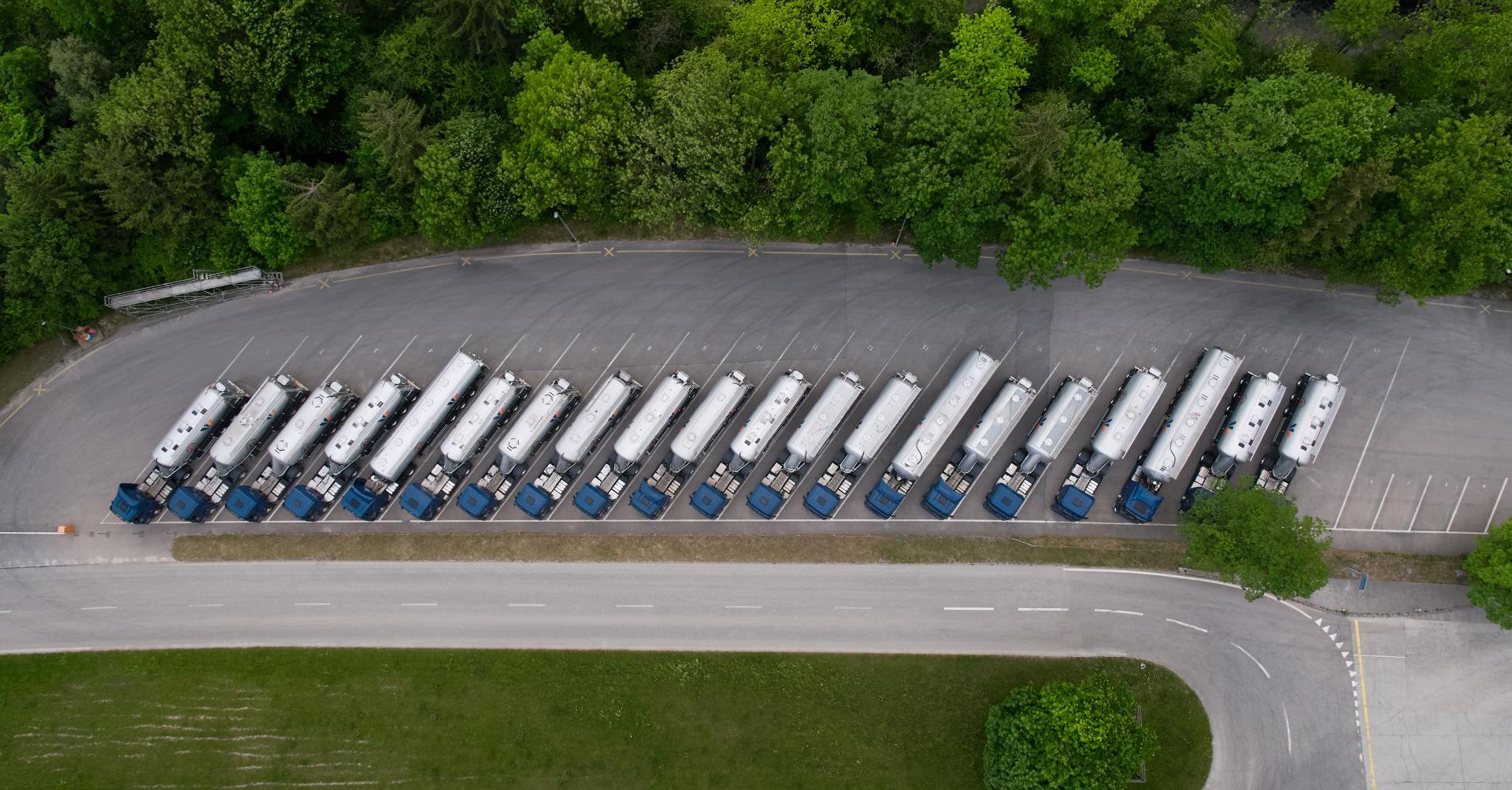 Die Lastwagen-Flotte von Vigier Ciment