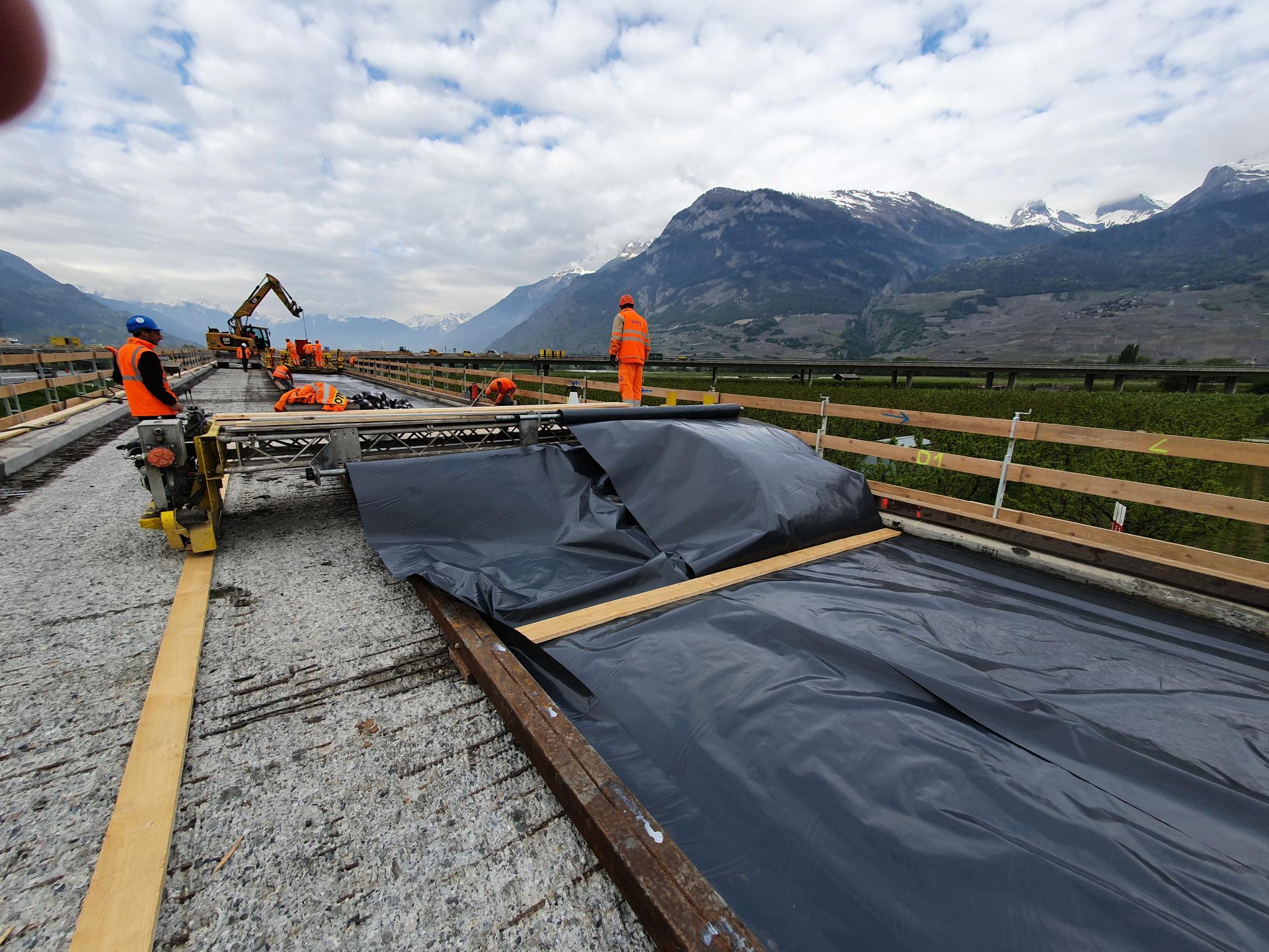 Bauarbeiten am Viaduc de Riddes
