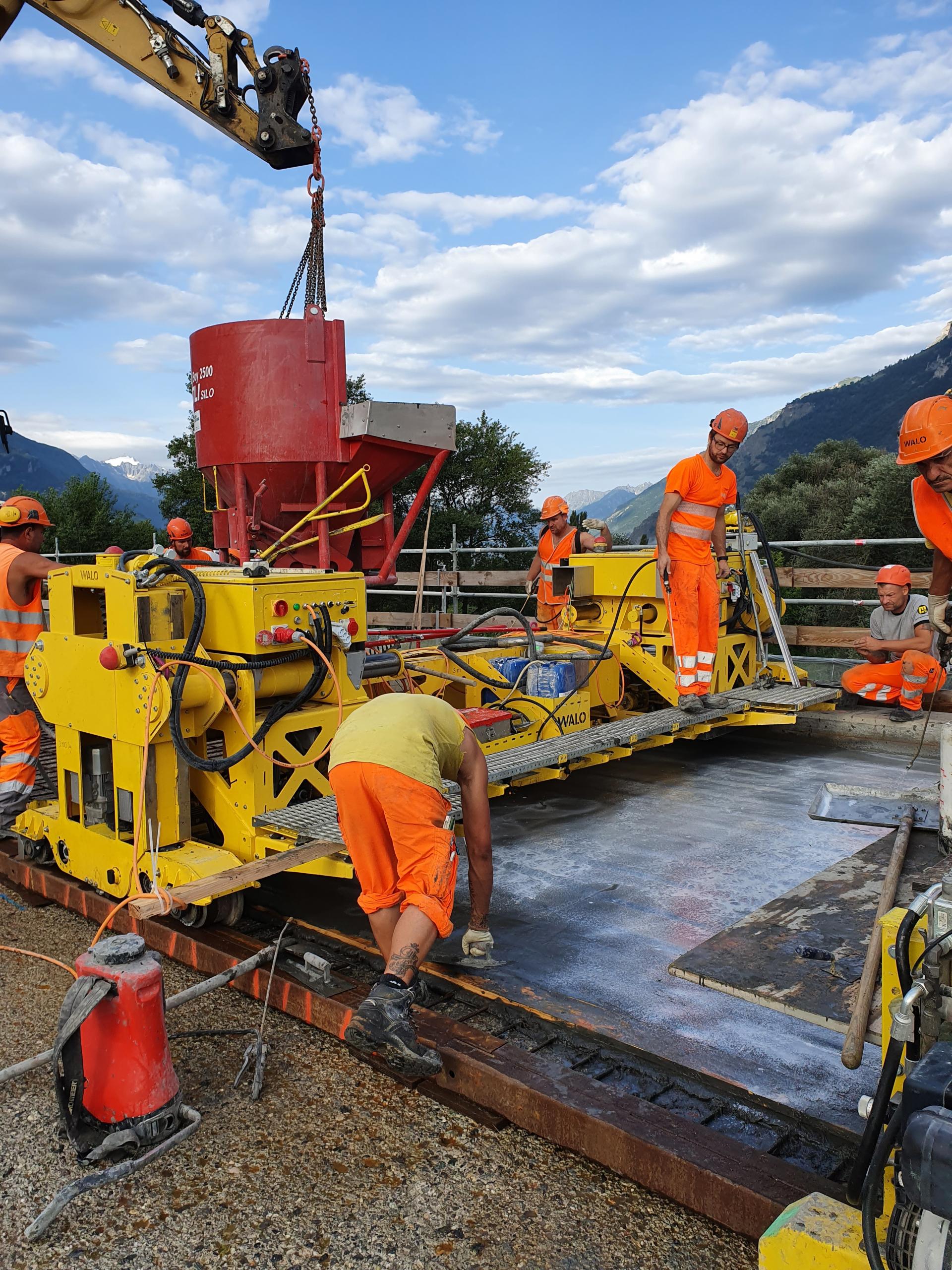Bauarbeiten am Viaduc de Riddes