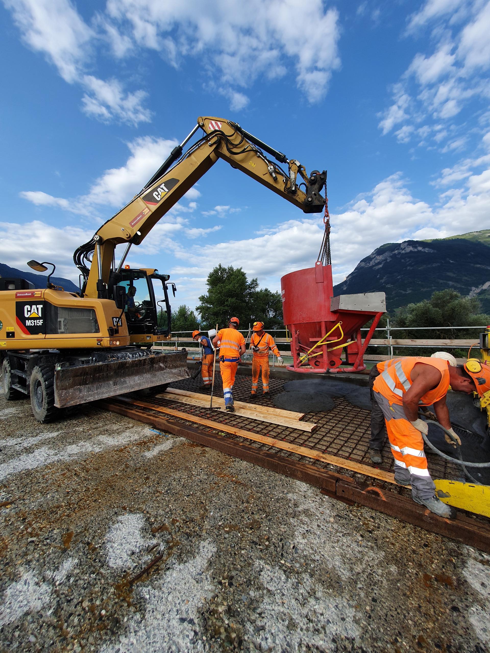 Bauarbeiten am Viaduc de Riddes