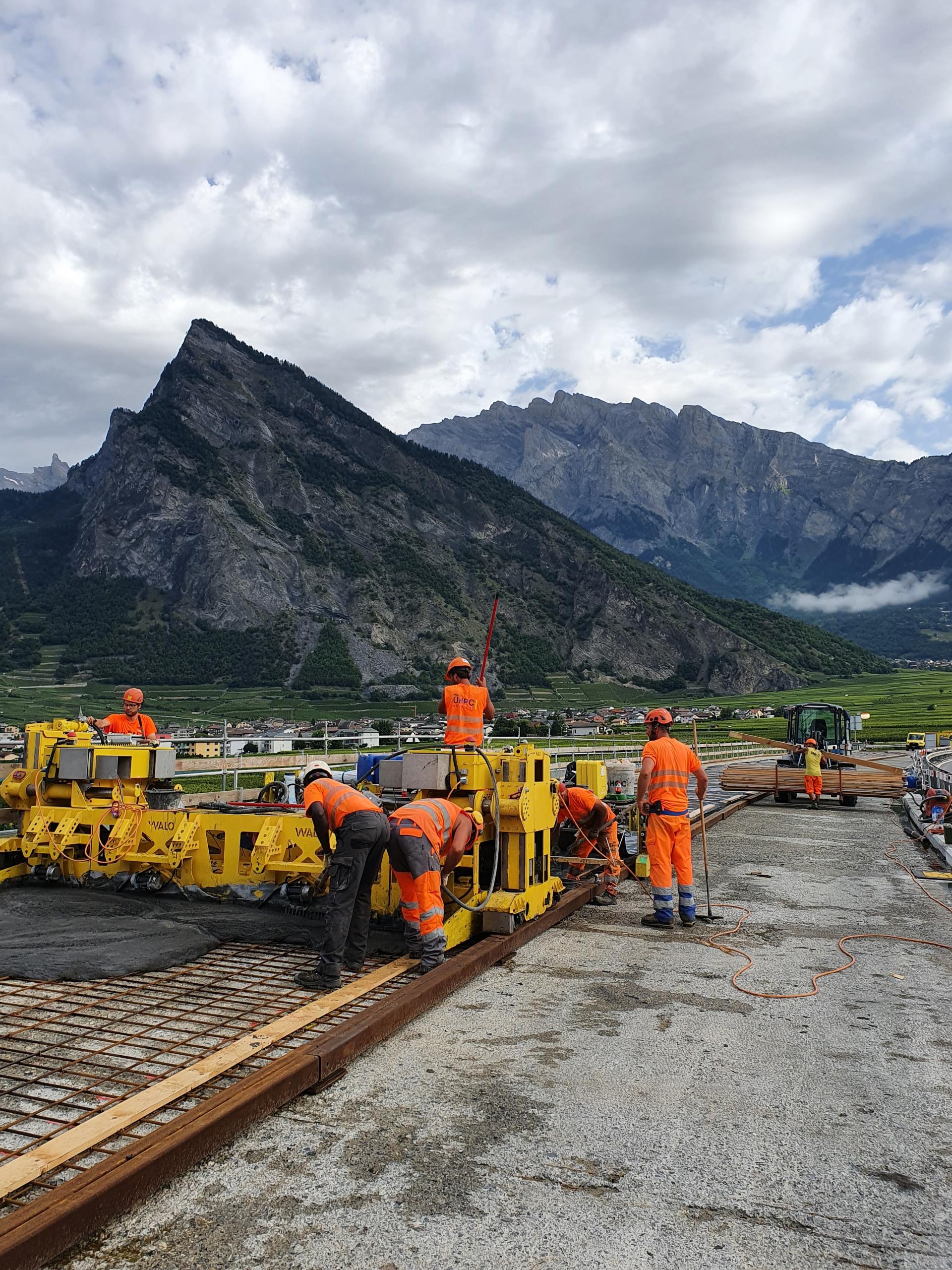 Bauarbeiten am Viaduc de Riddes